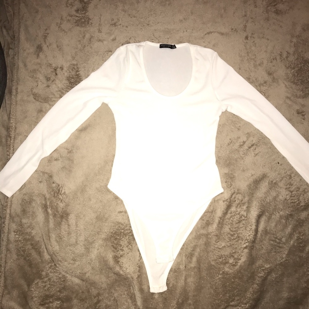 Nasty gal size 4 white body suit.